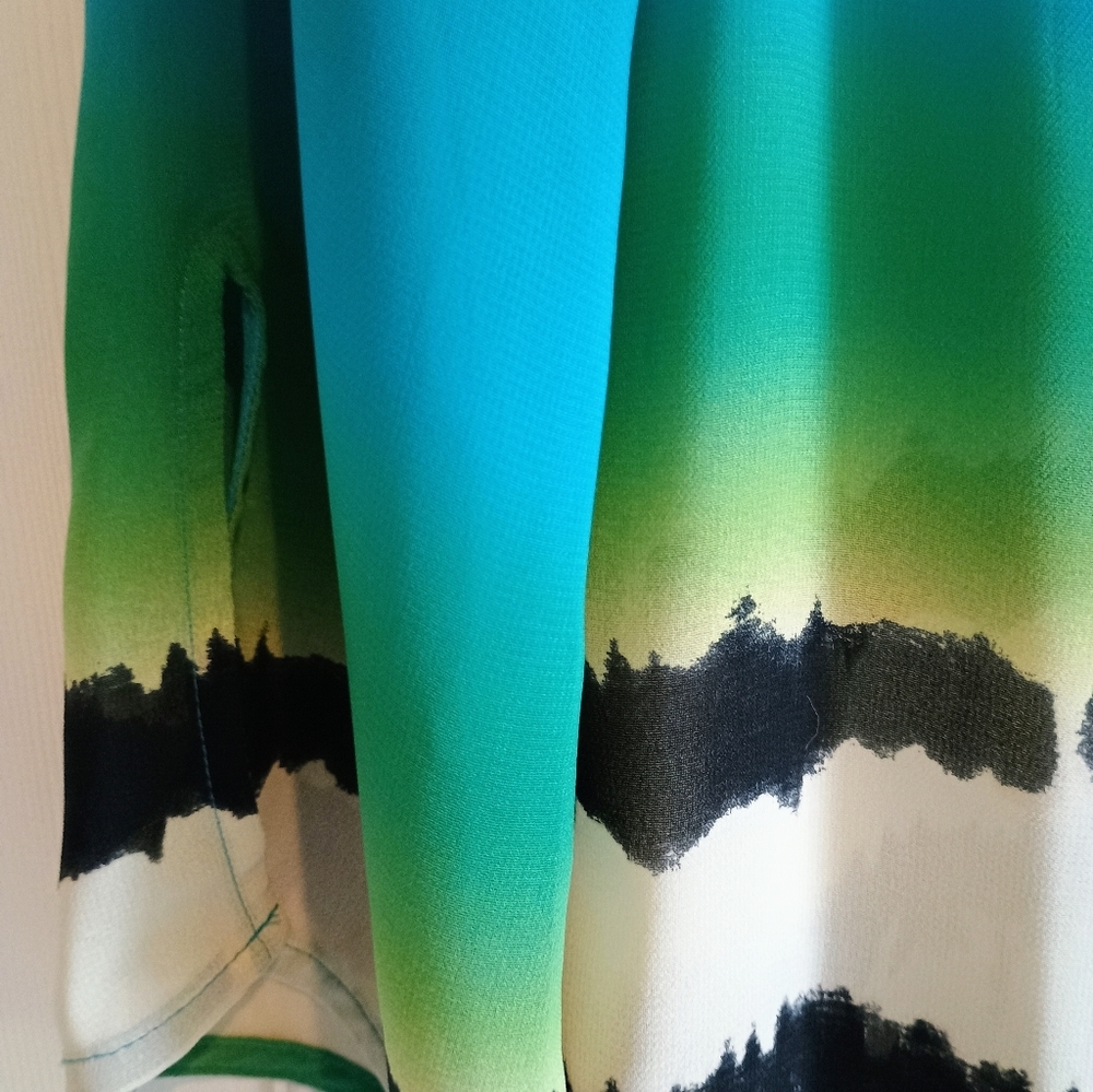 NEW WITH TAGS Nicole by Nicole Miller Tunic Size Small Vibrant With Embroidery - Picture 6 of 13